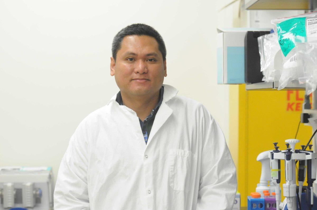 LSU professor Carl Oliveros studies the family tree of birds on Friday, April 5, 2019, in the Life Sciences building.