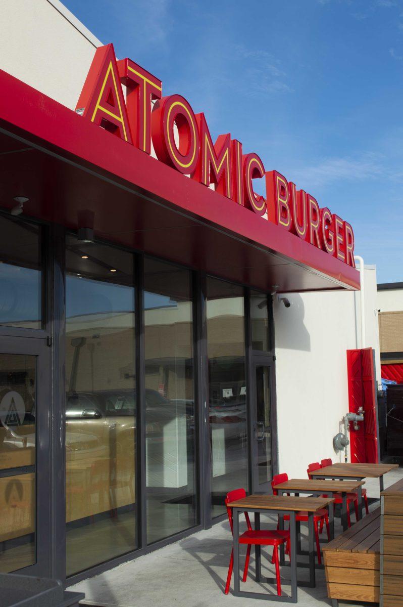 Atomic Burger operates during normal buisness hours on Monday, April 22, 2019 on Burbank Drive.