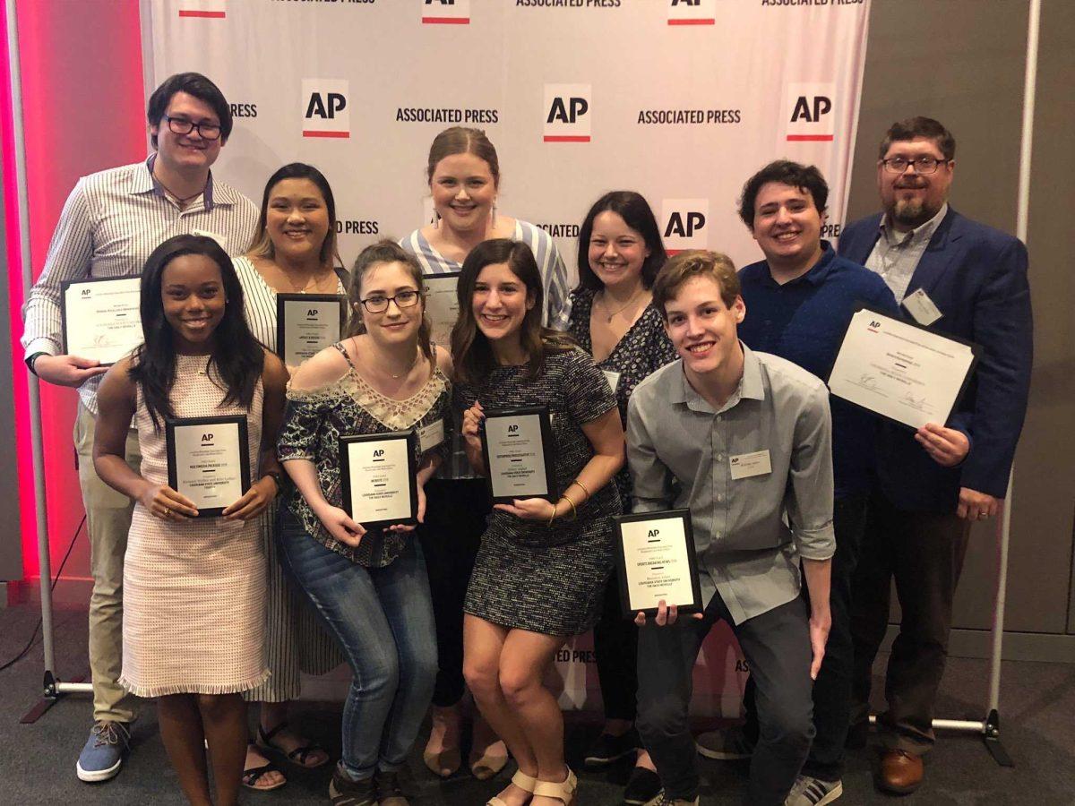 The Reveille staff traveled to Jackson, Mississippi, on April 6 to sweep top awards from the Louisiana-Mississippi Associated Press Media Editors college contest. First place awards included best website, sports breaking news, enterprise/investigative reporting and layout/design.&#160;