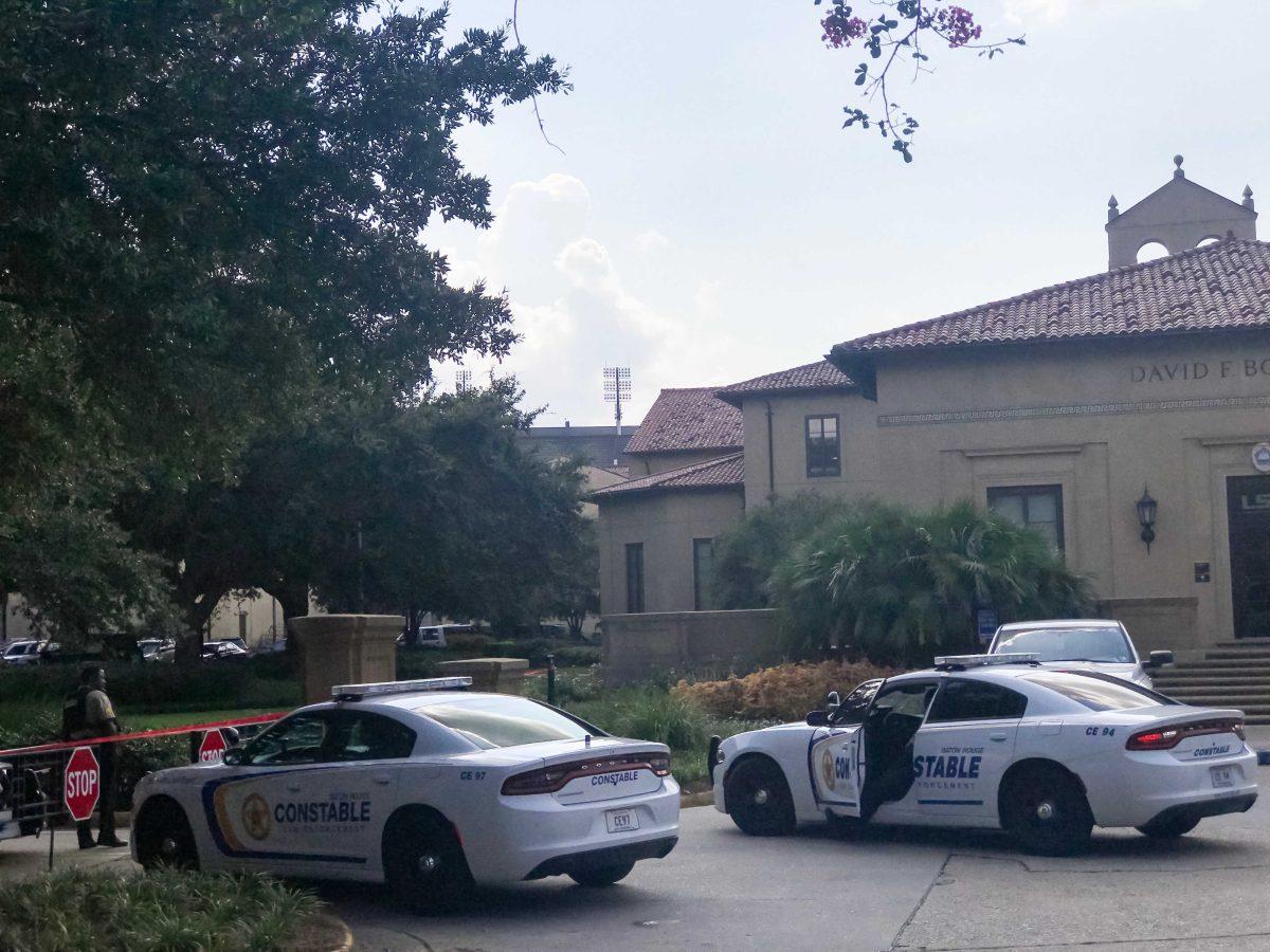 LSUPD responds to a report of an armed intruder in Coates Hall on Tuesday, Aug. 20, 2019.