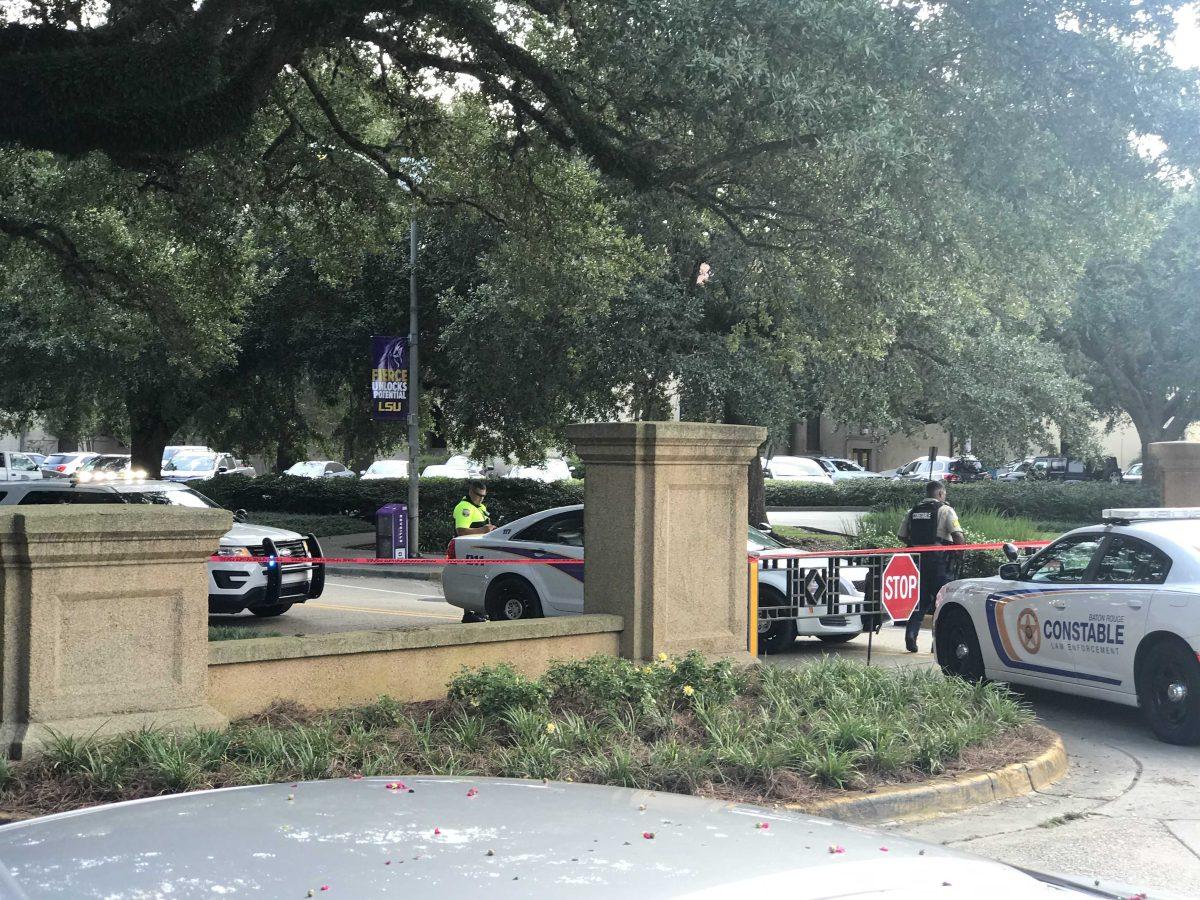 LSUPD responds to a report of an armed intruder in Coates Hall on Tuesday, Aug. 20, 2019.