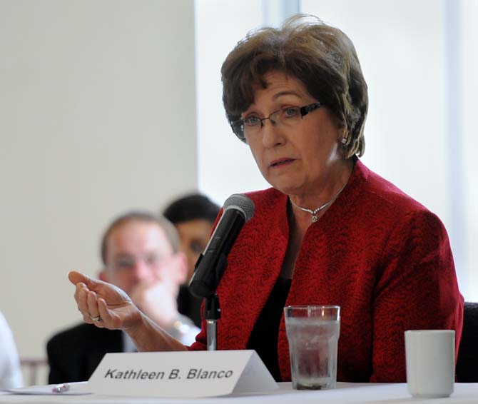 Former Louisiana governor Kathleen Blanco speaks on Wednesday, April 17, 2013 during the panel meeting for PAISA Day in the LSU Business Education Complex.