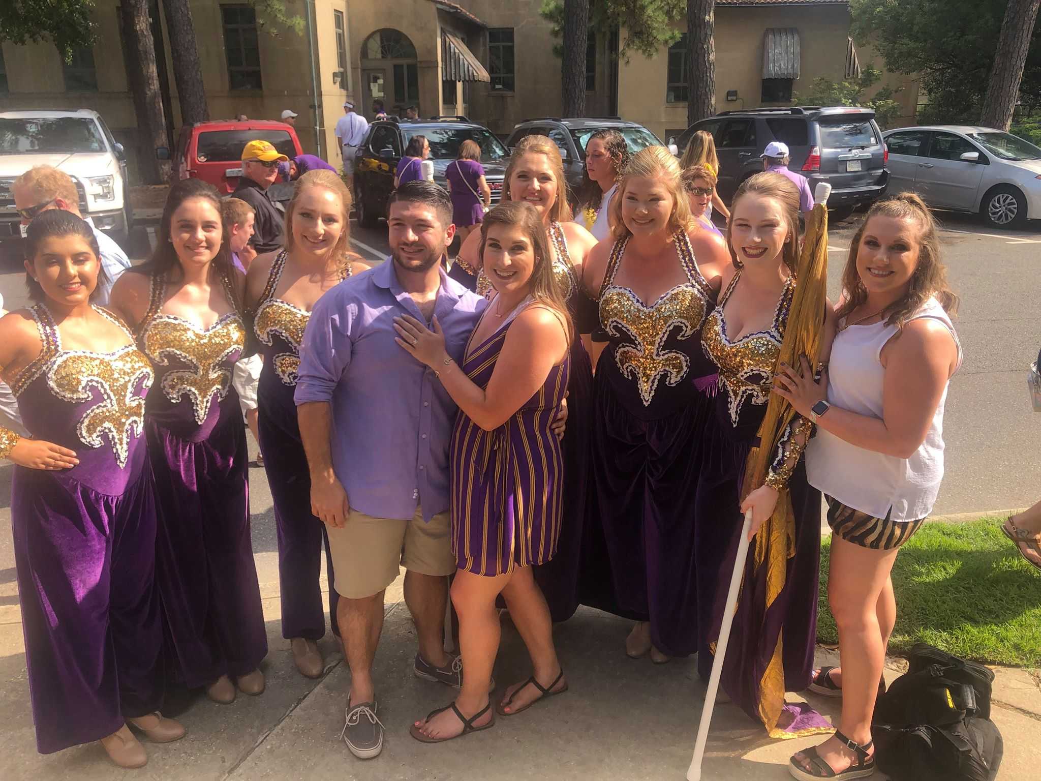 'She said yes!': marriage proposal at LSU-Georgia Southern game caught on camera