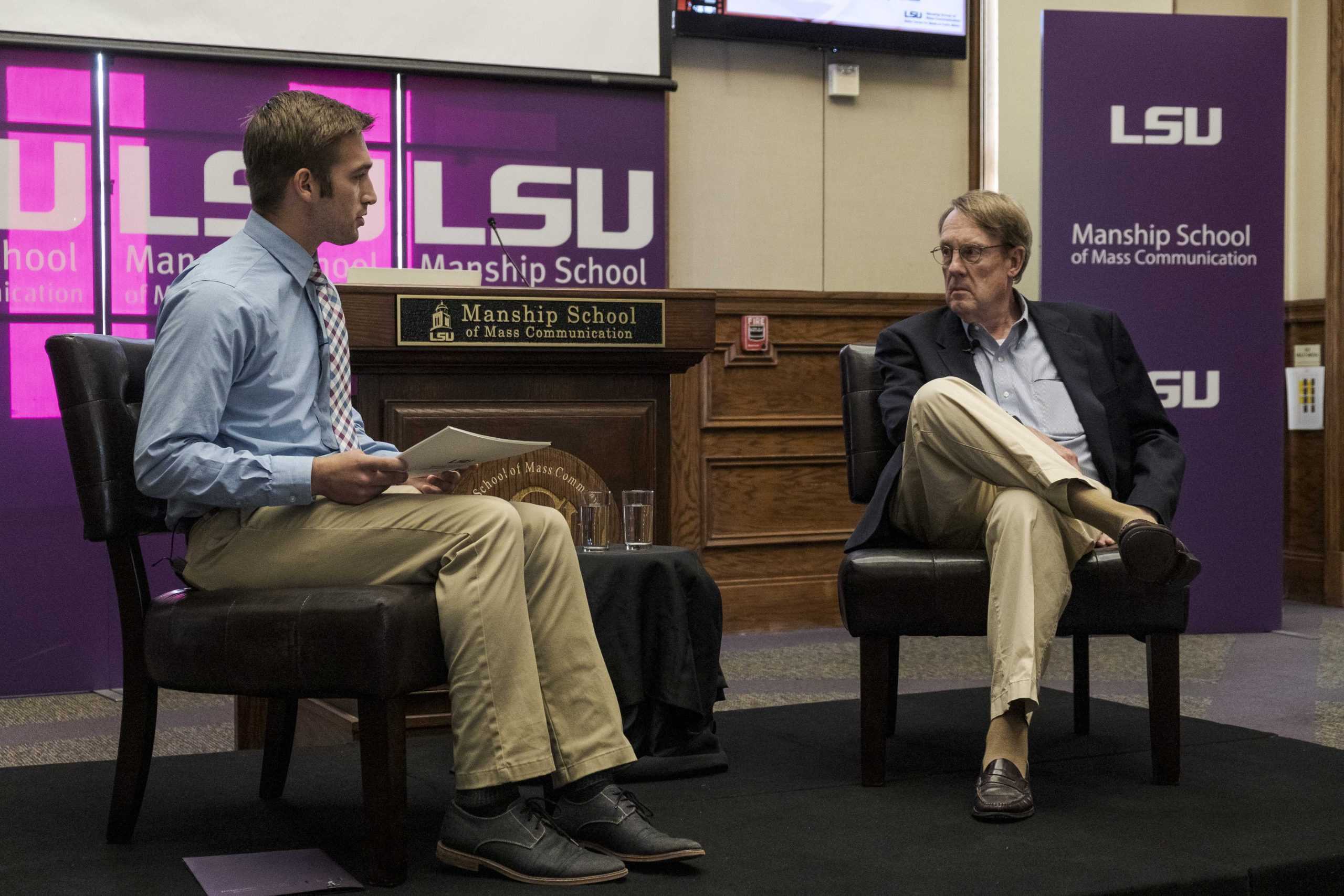 'Democracy needs you': LSU Reilly Center hosts John Walcott, shows "Shock and Awe" film