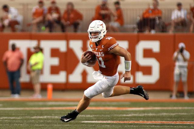 Sam Ehlinger during Saturday&#8217;s, Aug. 31, game vs Louisiana Tech. Joshua Guenther/The Daily Texan