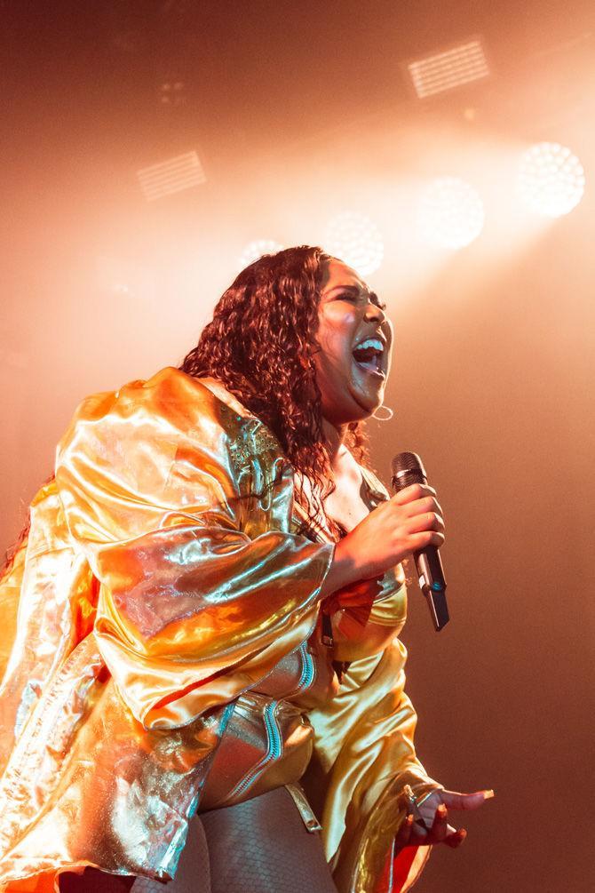 Lizzo performing at the Fillmore New Orleans on Canal Street on Saturday, Sept. 7, 2019.