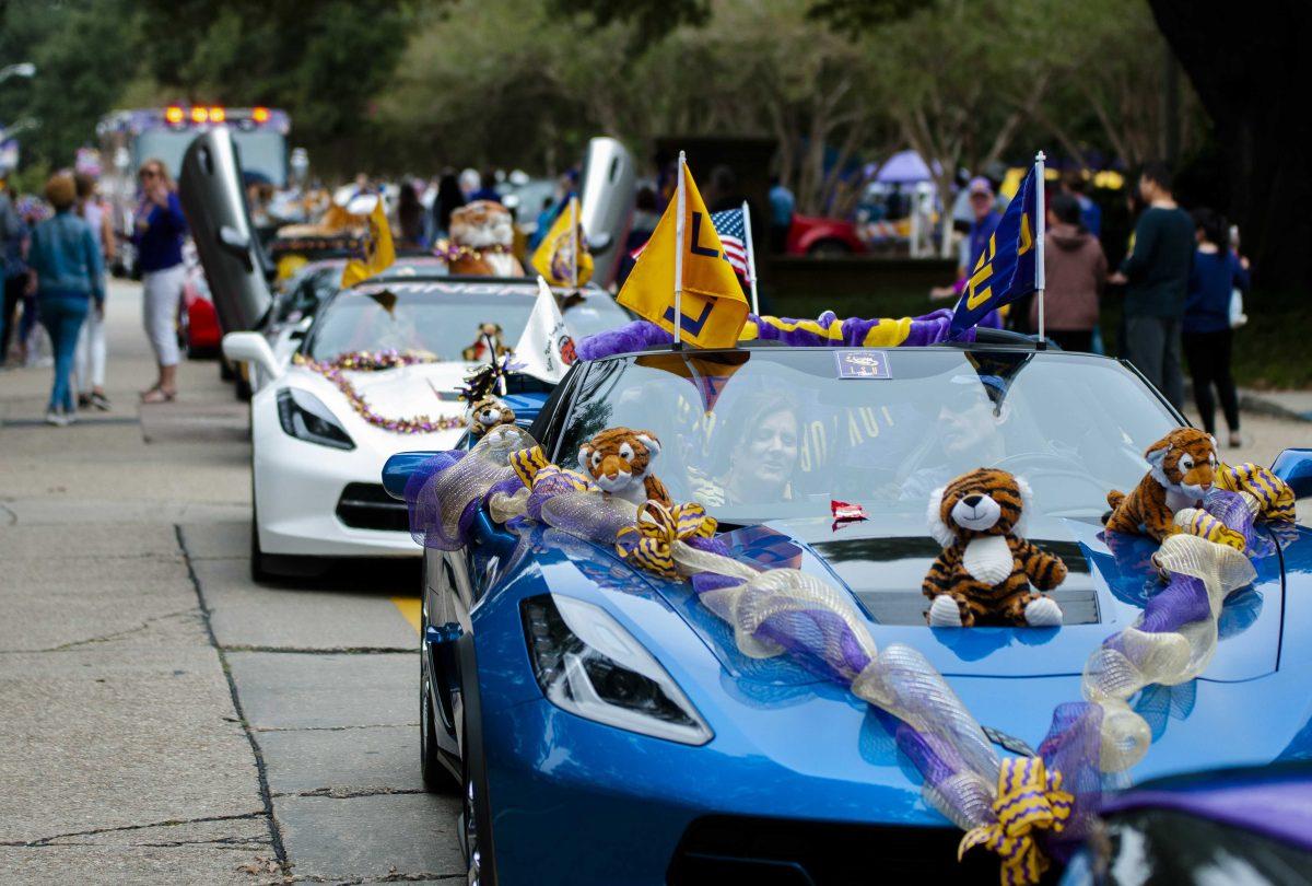 The LSU Homecoming Parade rolls through campus on Saturday, Oct. 12, 2019.