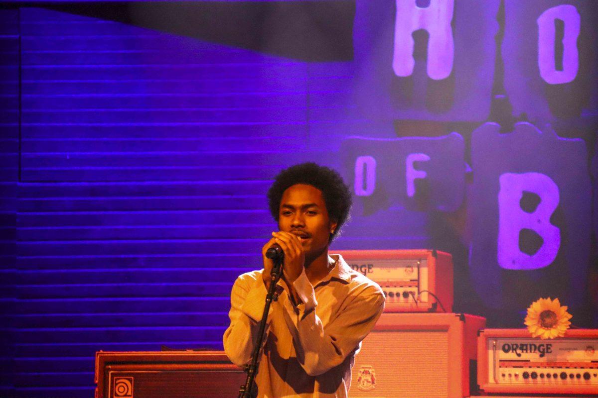 Steve Lacy performs his eclectic roladex of songs for a crowd of fans at The House of Blues in New Orleans on Thursday, Oct. 10, 2019.