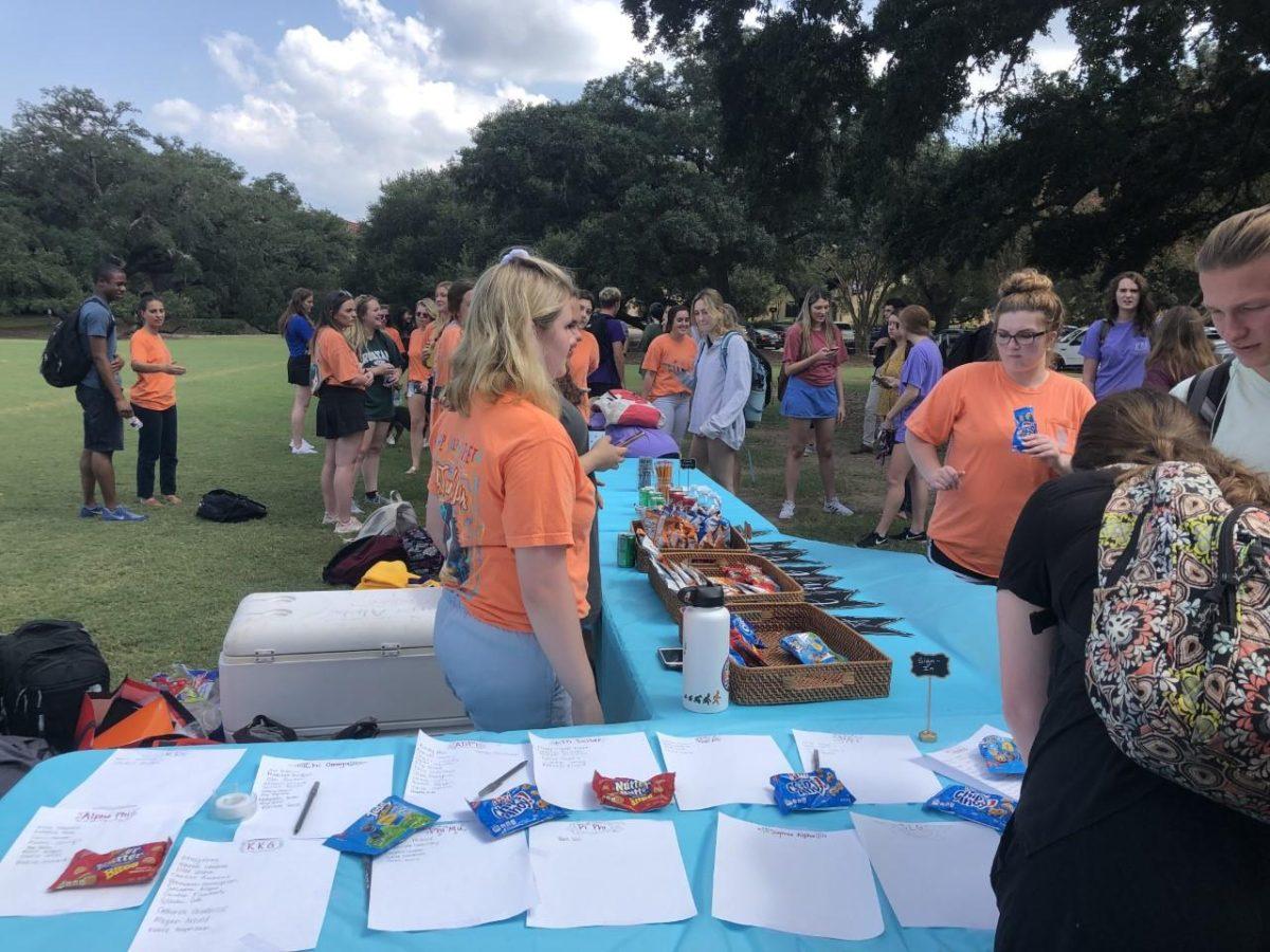 Kappa Alpha Theta sorority members organized KATS and Dogs at the LSU Parade Ground on Oct. 2.