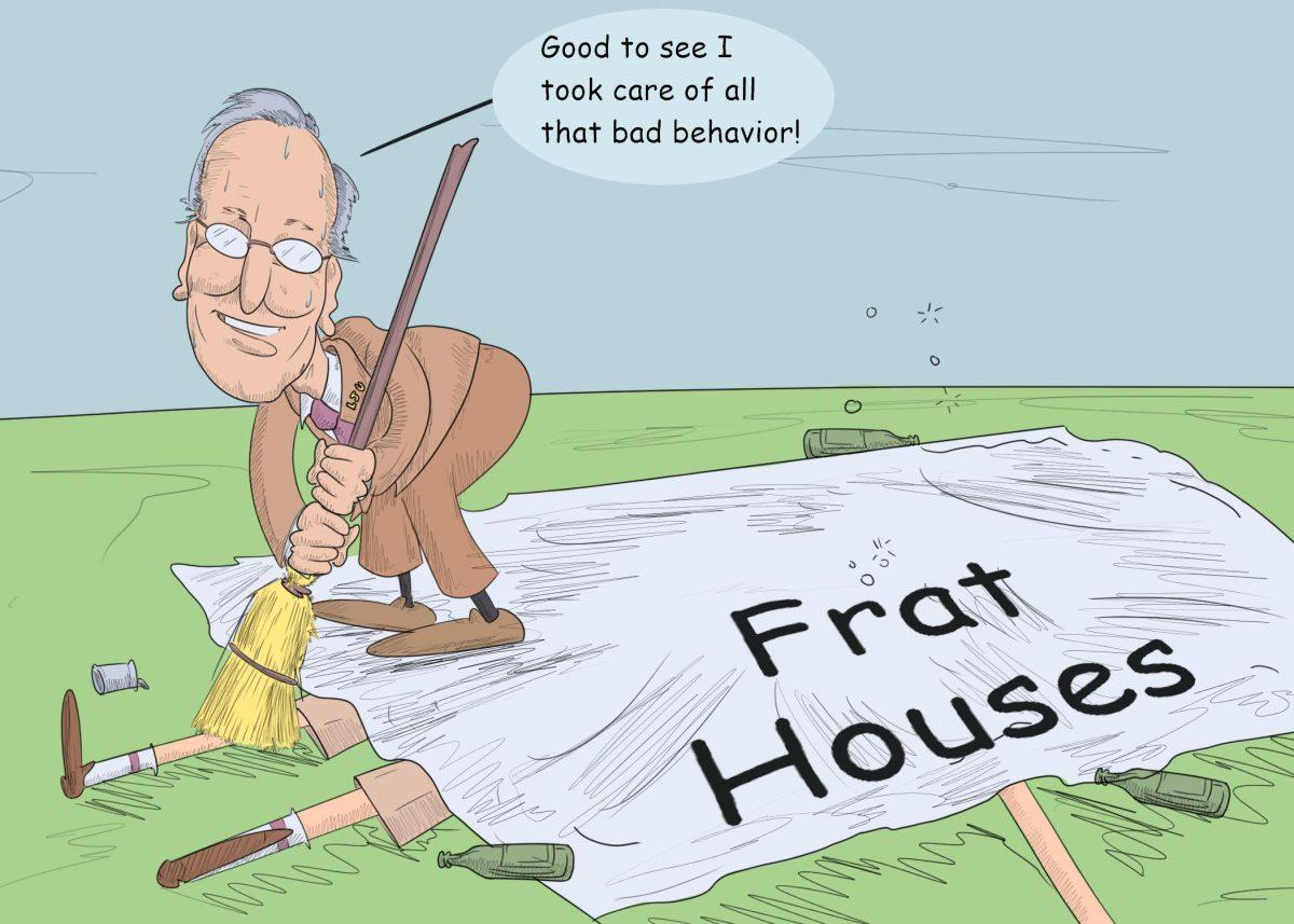 LSU President F. King Alexander sweeping Greek Life tailgating issues under the proverbial rug