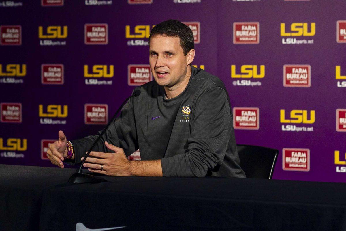 LSU basketball coach Will Wade holds a press conference in the PMAC on Monday, Oct. 28, 2019.