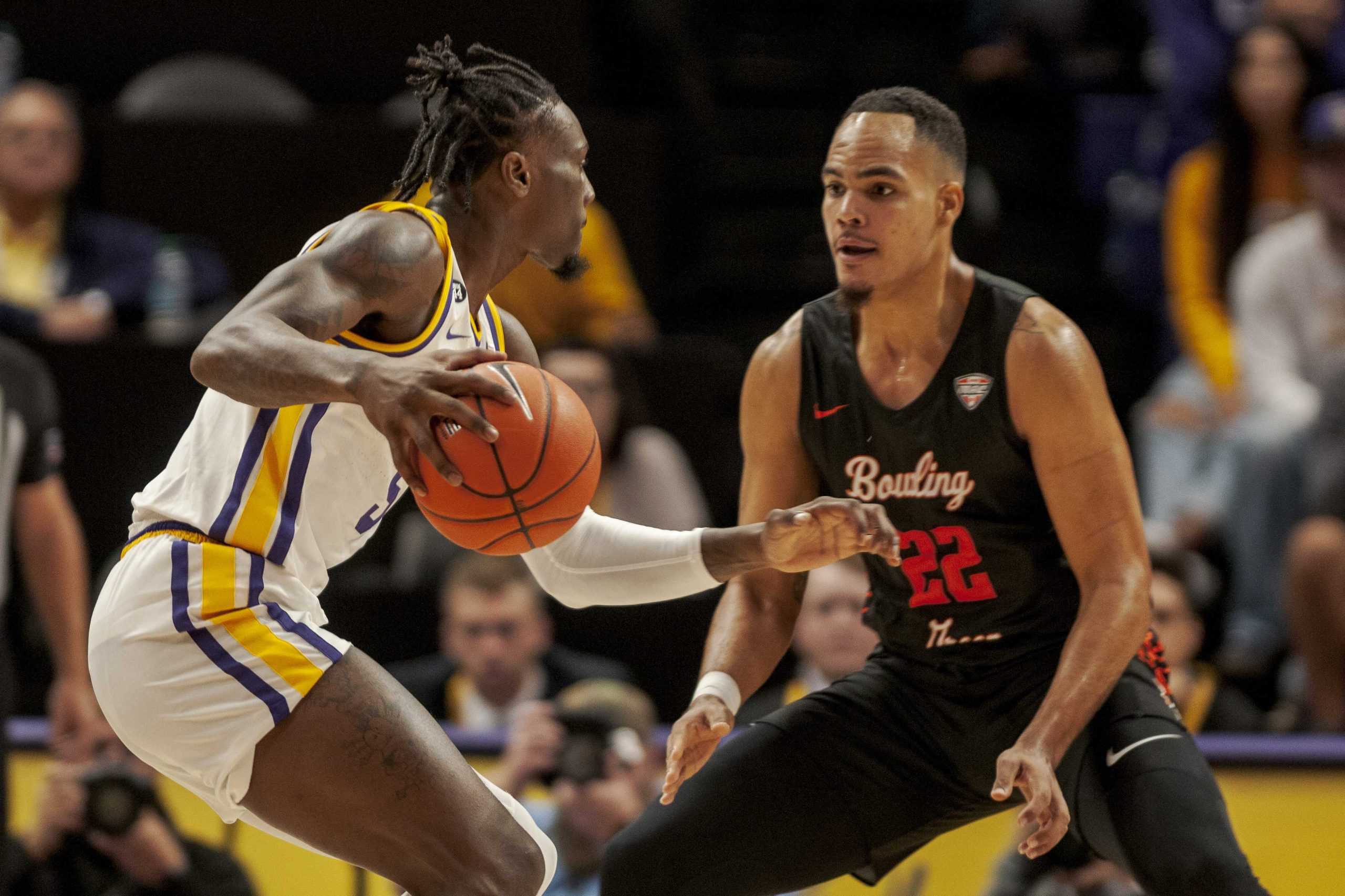 LSU basketball defeats Bowling Green 88-79 to open up the season