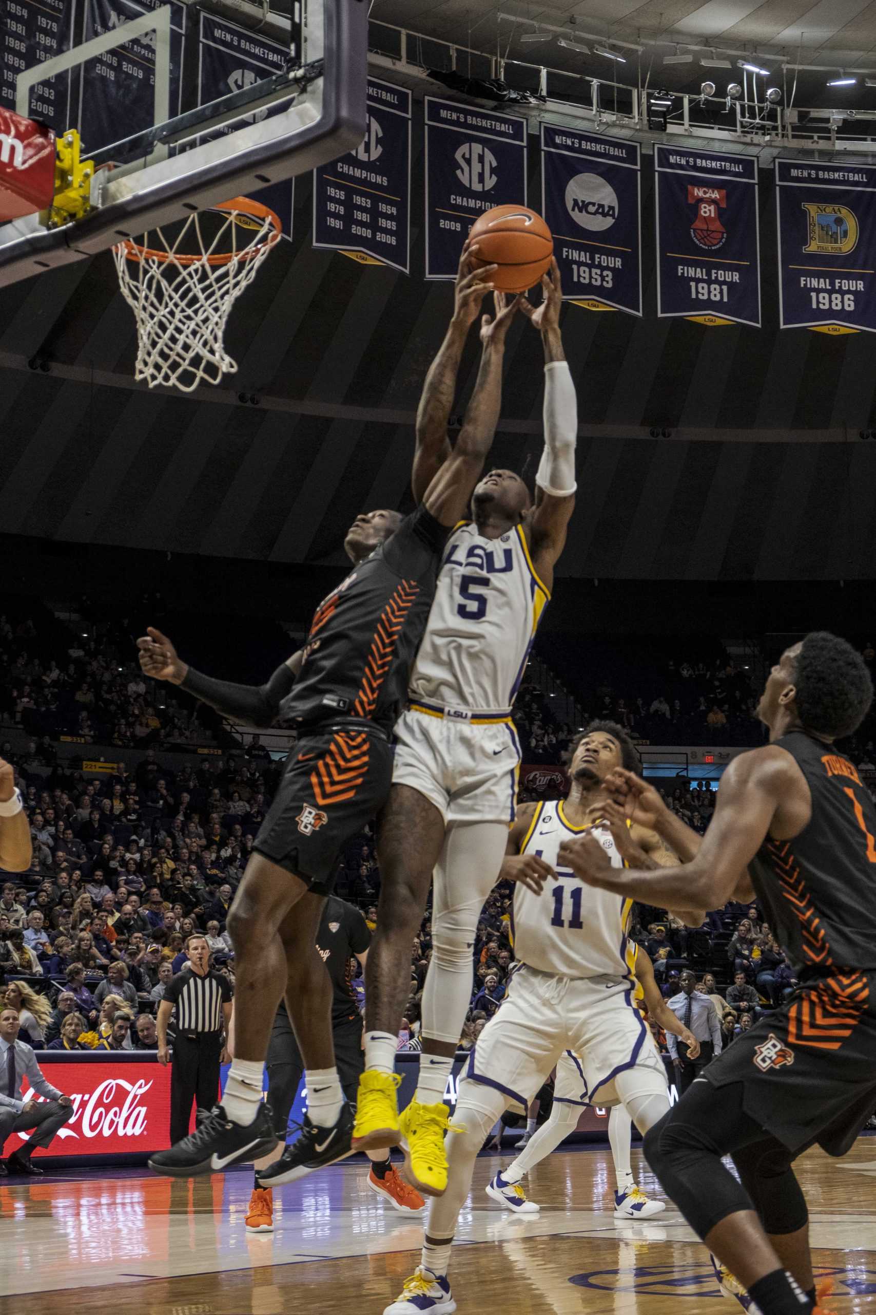 LSU basketball defeats Bowling Green 88-79 to open up the season