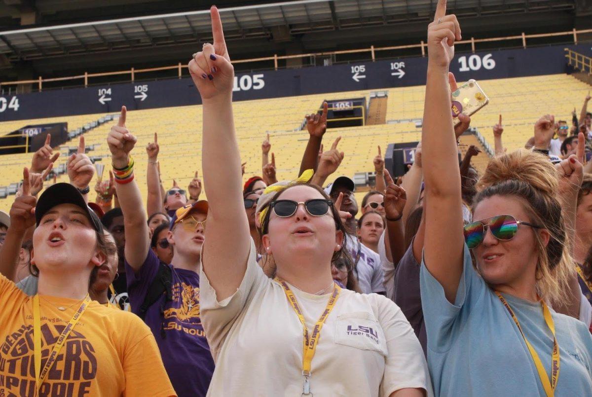 Students learn what it means to be an LSU Tiger at the 2019 STRIPES program over the summer.&#160;