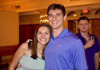 Biological sciences junior Aniko Nowakowski smiles next to her boyfriend, who she met after a hit-and-run incident on LSU's campus.