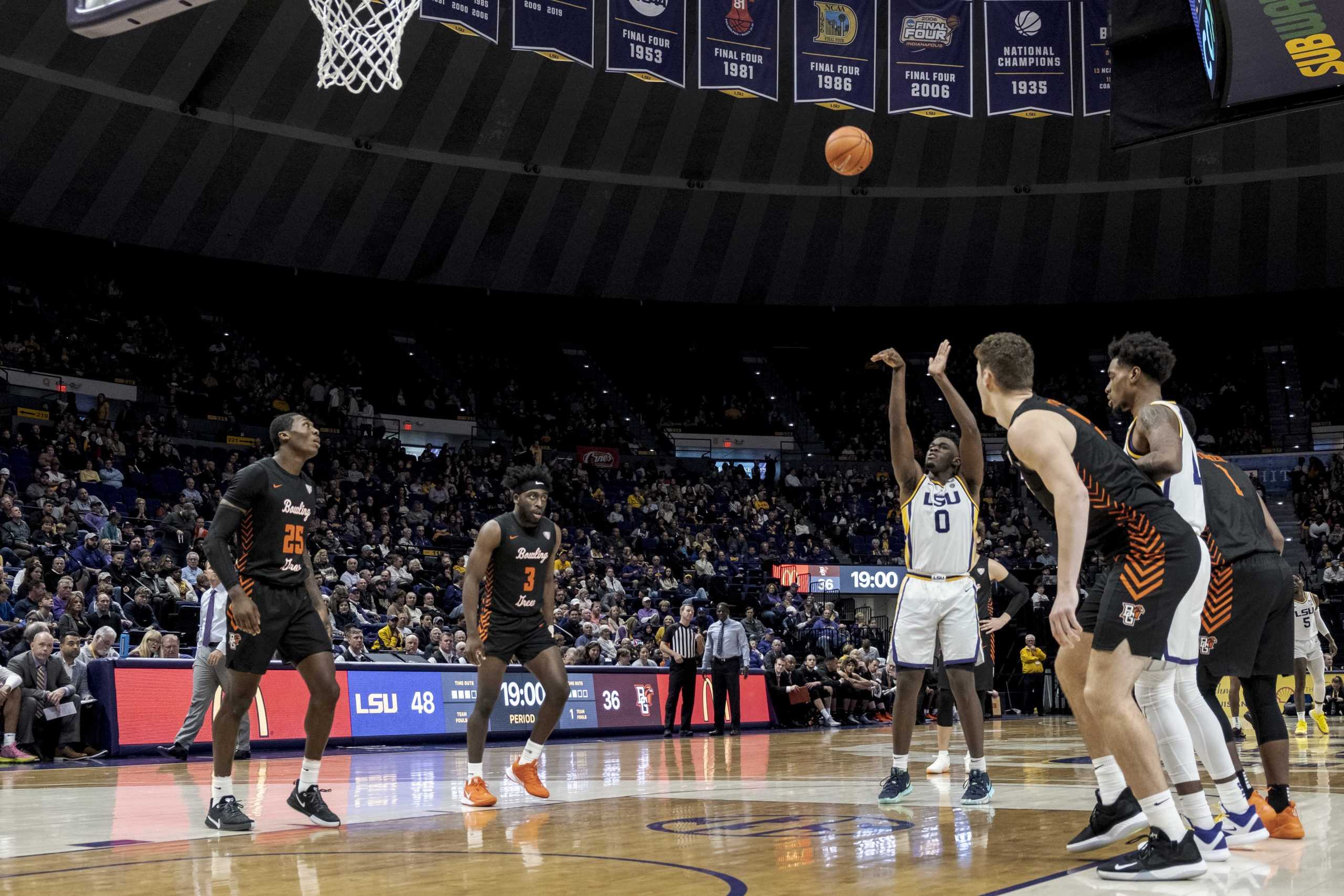 LSU basketball defeats Bowling Green 88-79 to open up the season