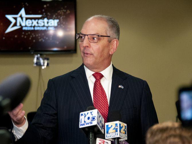 Governor John Bel Edwards speaks during the Gubernatorial debate on Thursday, Sept. 19, 2019, in the Student Union Theater.