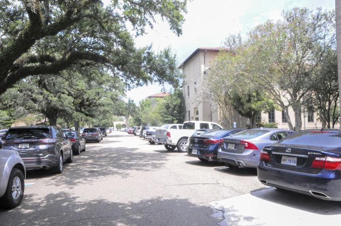 LSU student, faculty and staff park on campus on Wednesday, Aug. 28, 2019.