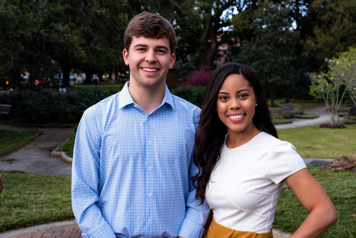 William Jewell and Taylor Scott won the LSU Student Government election on March 25.