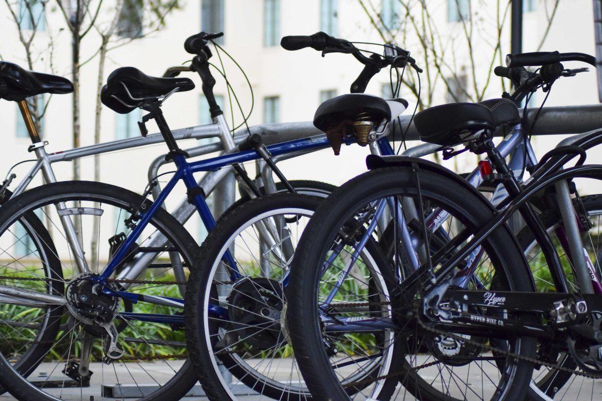 Bikes sit outside on January 10, 2020 in front of Nicholson Gateway.