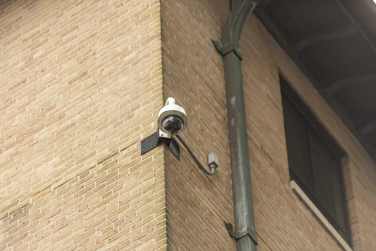 LSU security cameras monitor campus outside of Hatcher Hall on Friday, January 10, 2020.