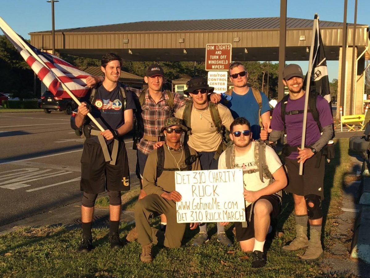 Seven LSU military students marched for over 300 miles during the winter break to raise awareness for U.S. veterans.