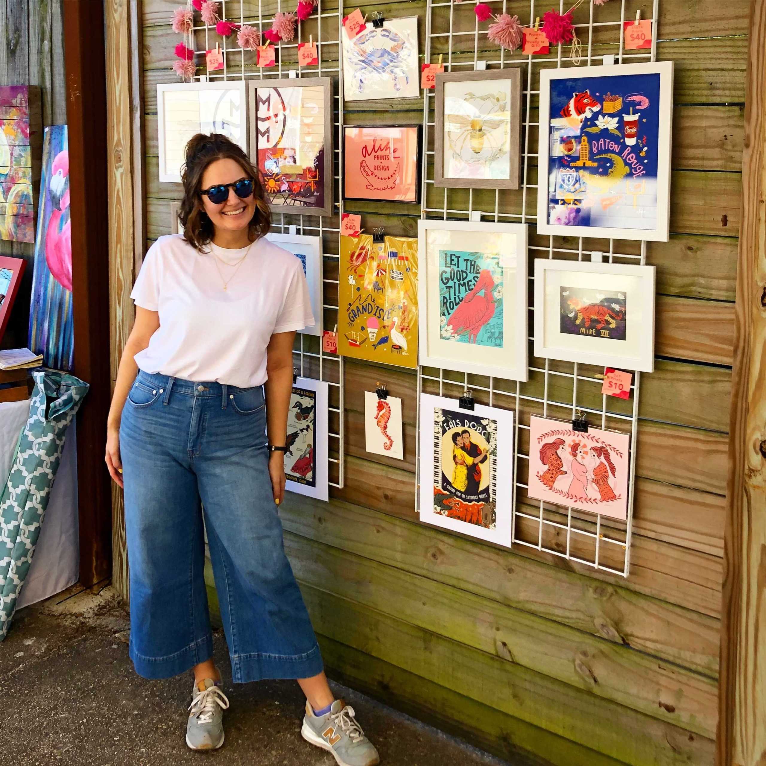 Student Spotlight: graphic design senior Aline Moreaux creates prints, stickers featuring Louisiana culture