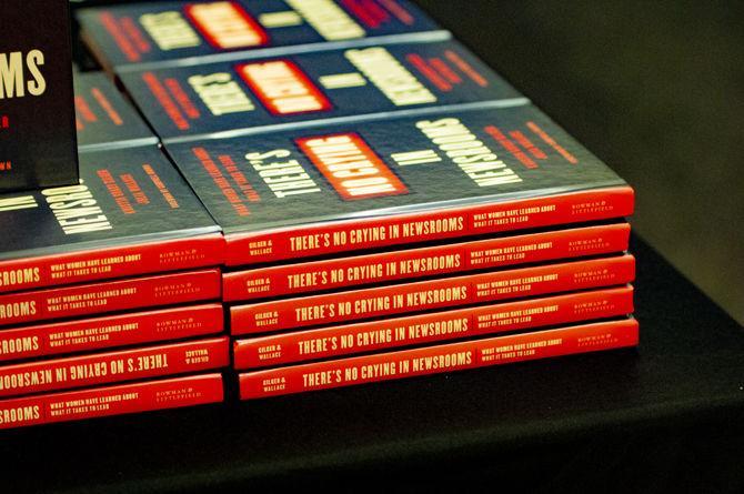 Kristin Grady Gilger talks about her book No Crying in the Newsroom on Thursday, Jan. 31, 2020 in the holiday forum in the Journalism building.