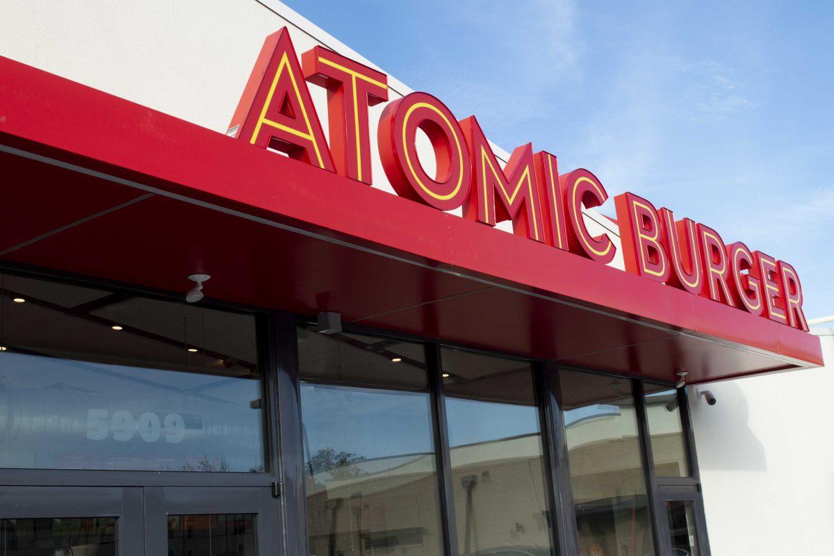 Atomic Burger operates during normal buisness hours on Monday, April 22, 2019 on Burbank Drive.