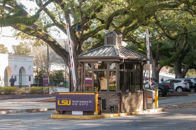 LSU parking and transportation has gates located throughout campus on Thursday, Feb 6, 2020.