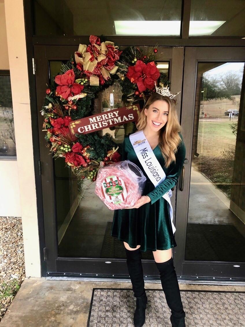 Industrial engineering junior Kaitryana Leinbach delivers candy to nursing homes as part of her volunteer work.