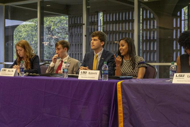 The Student Government debate took place&#160;in the LSU Student Union on Tuesday, March 12, 2019.