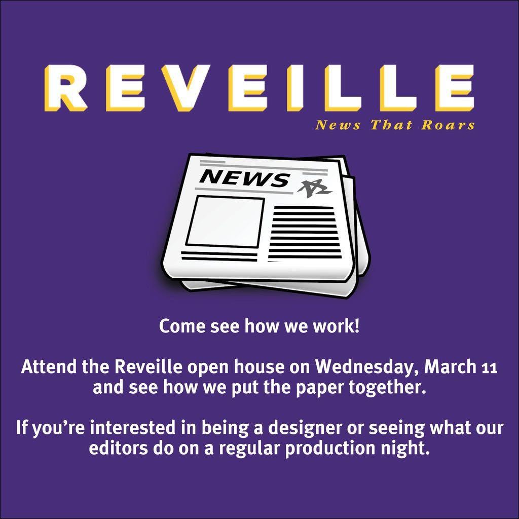 Come see how the newspaper is made at the Reveille's open house on Wednesday, March 11