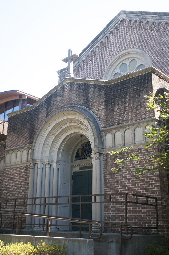 Christ the King Catholic Church stands just a short walk from the Parade Grounds on Tuesday, Sept. 22, 2015, on LSU's campus.