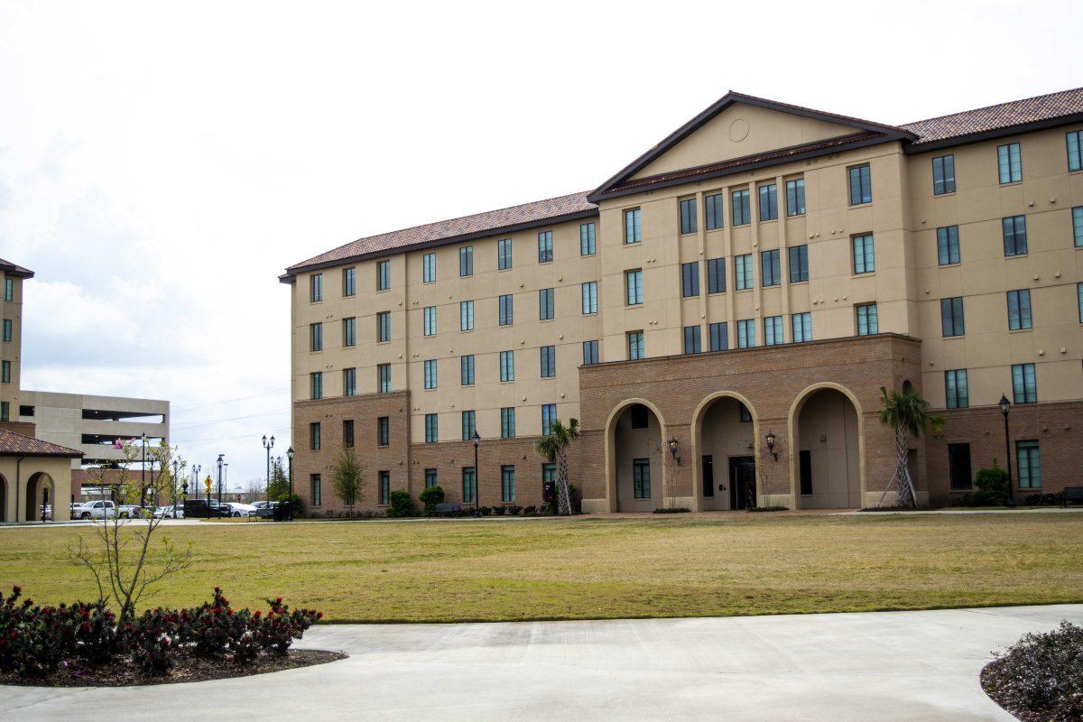 On campus housing for LSU students at Nicholson Gateway apartments straight off of Nicholson Drive.