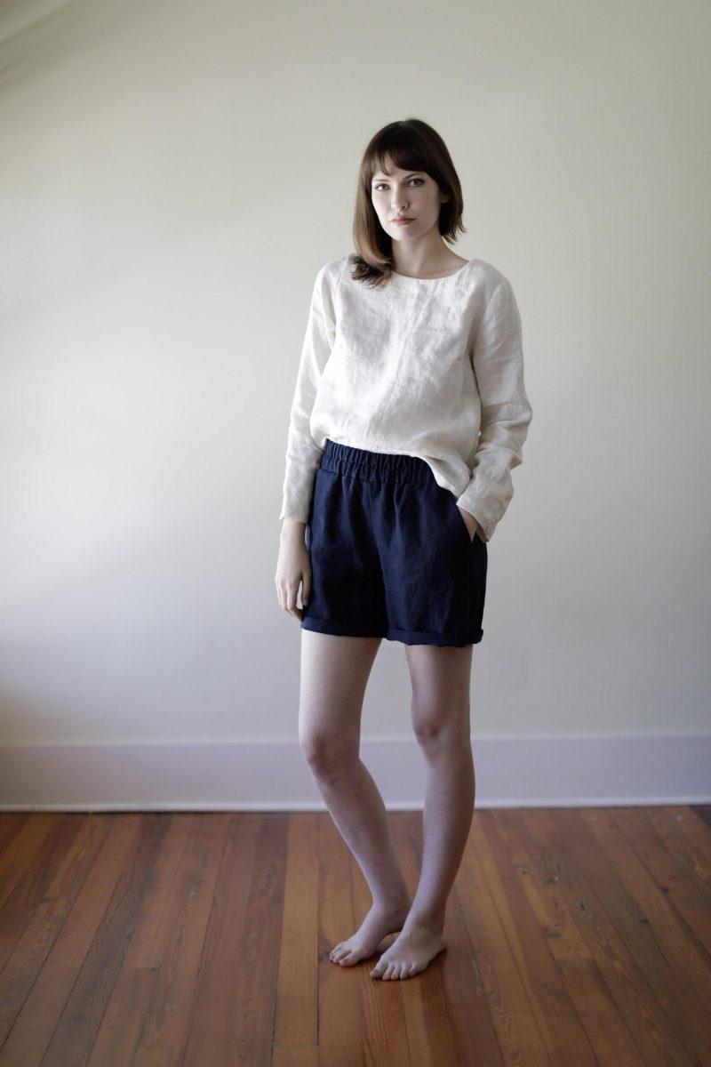 Linen shorts from The Maybe Collection