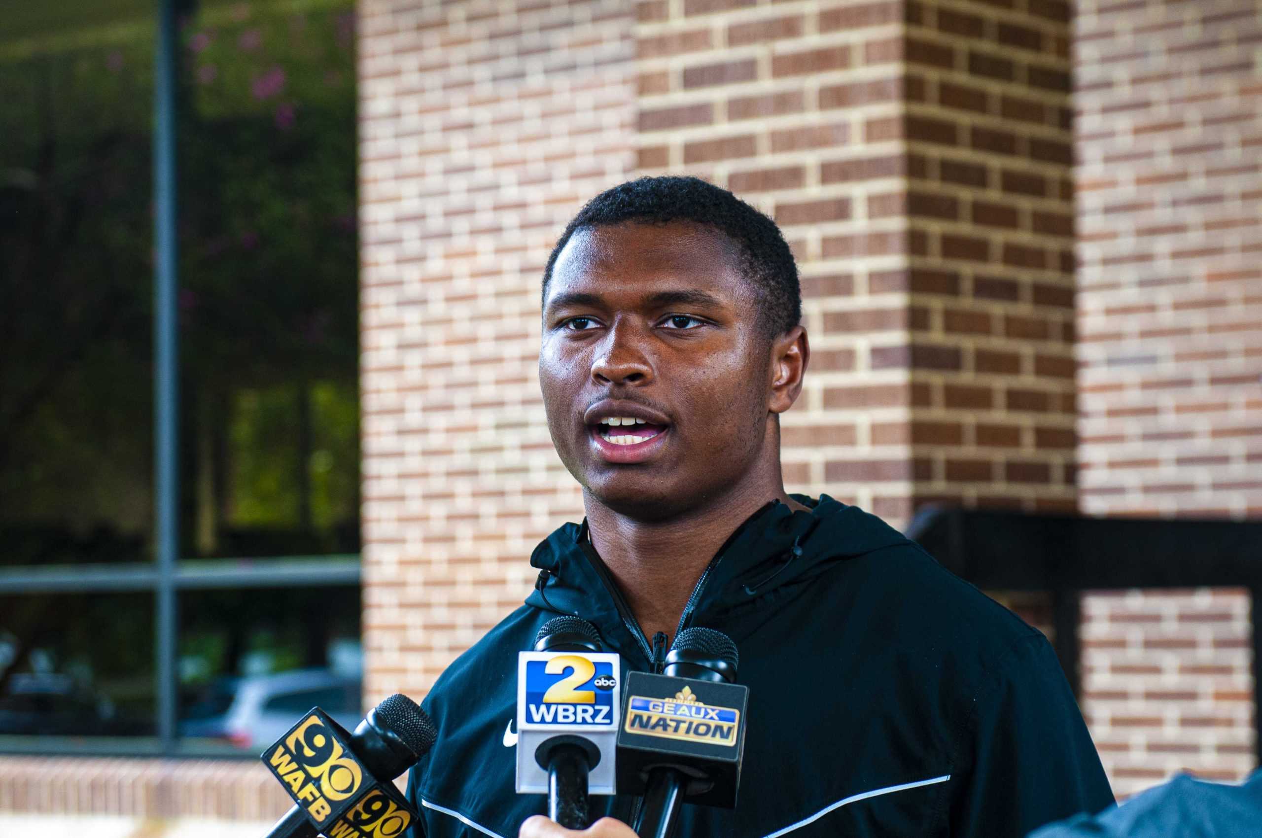 PHOTOS: LSU football marches for racial justice