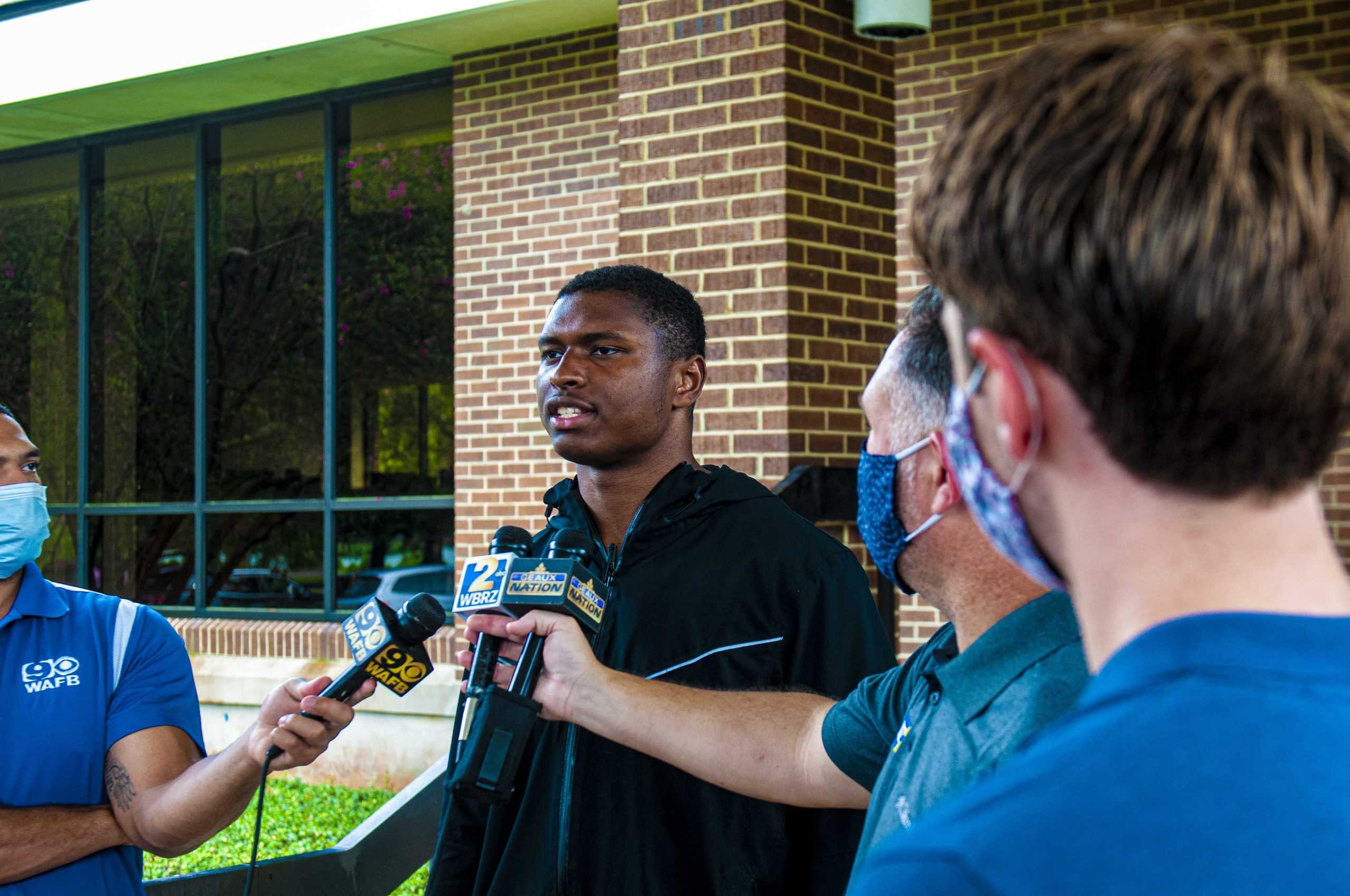 PHOTOS: LSU football marches for racial justice