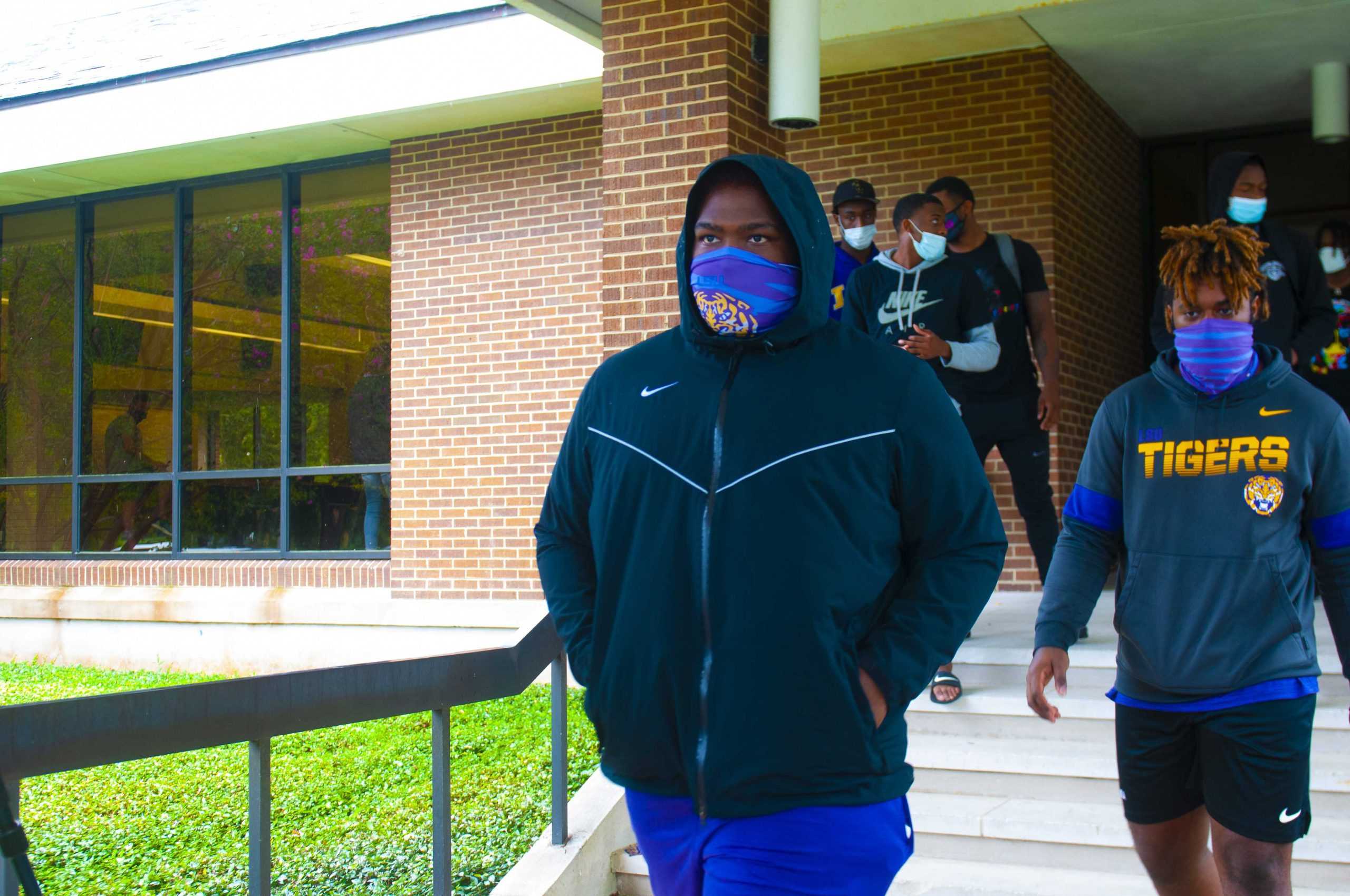 PHOTOS: LSU football marches for racial justice