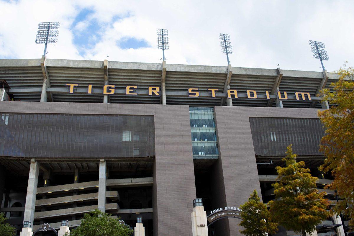 A view of Tiger Stadium stands tall on Tuesday, Aug. 25, 2020, on LSU's campus.&#160;