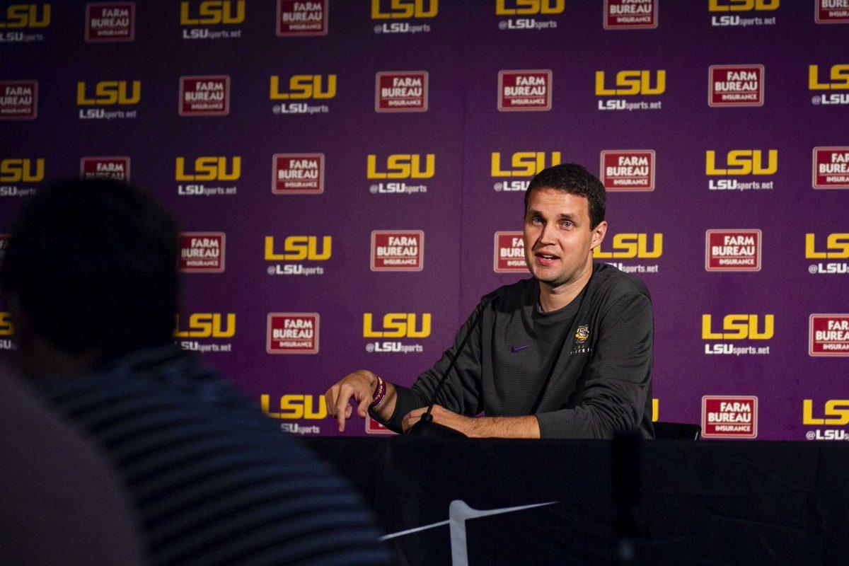 LSU basketball coach Will Wade holds a press conference in the PMAC on Monday, Oct. 28, 2019.