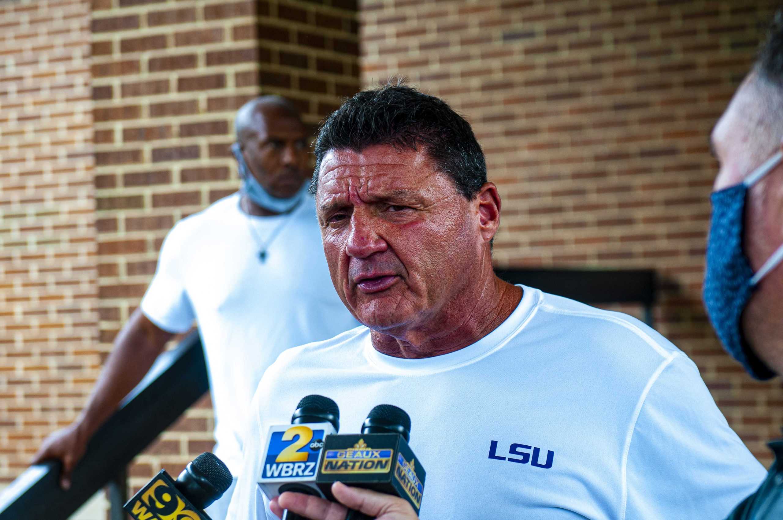 LSU Football players lead strike, march across campus to protest racial inequality