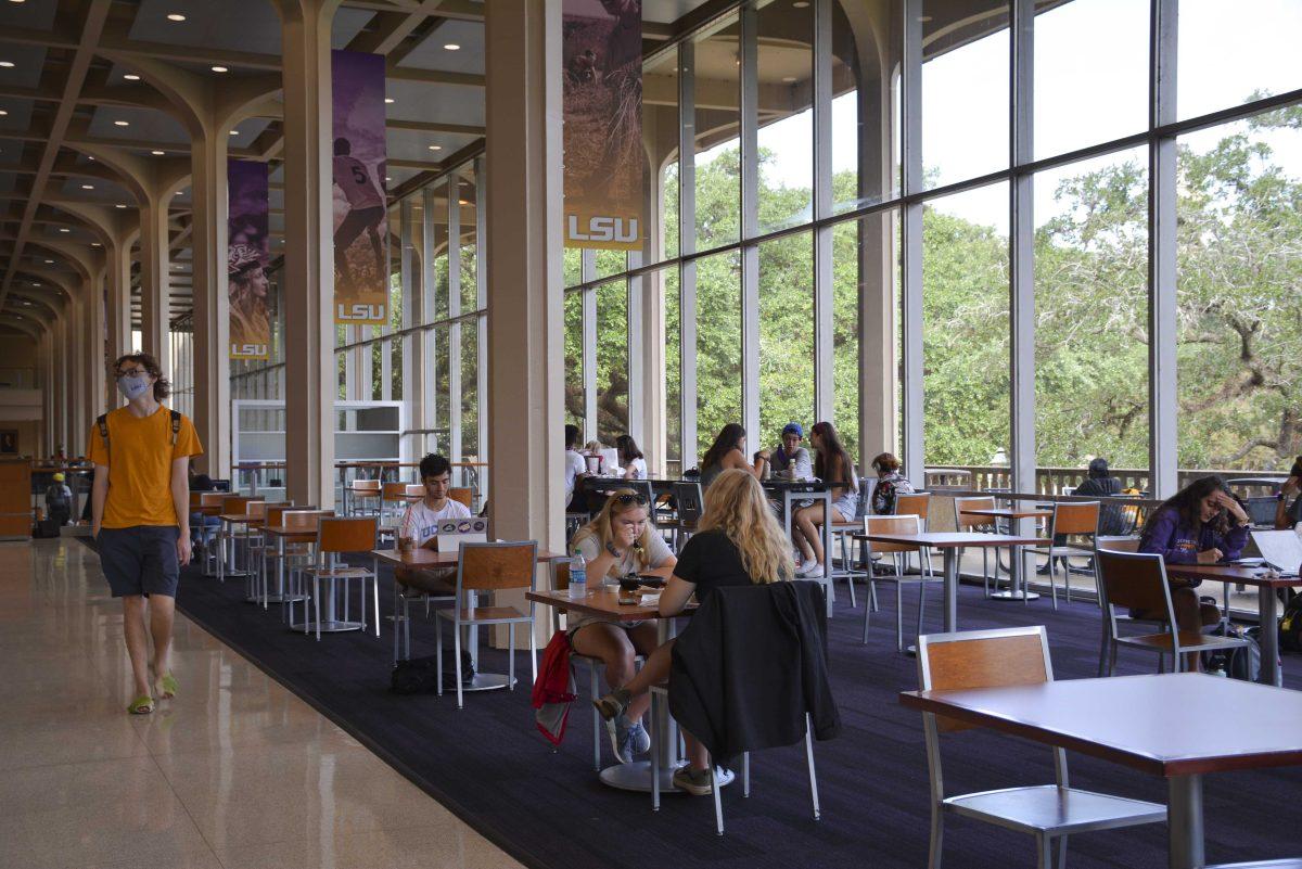 LSU students relax&#160;Tuesday, Aug. 25, 2020 in the Student Union.