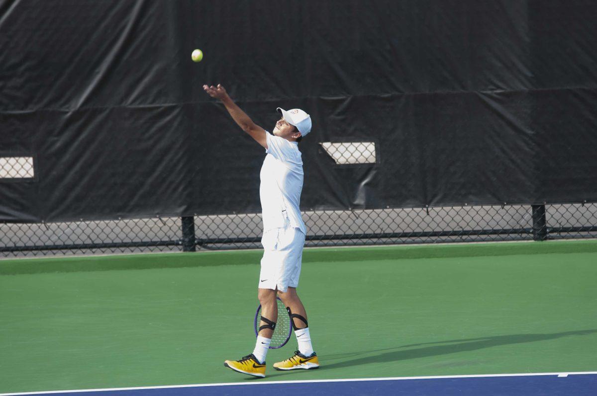 LSU men's tennis faces Memphis on Mar. 11, 2020, in their last match before the spring season was canceled.&#160;