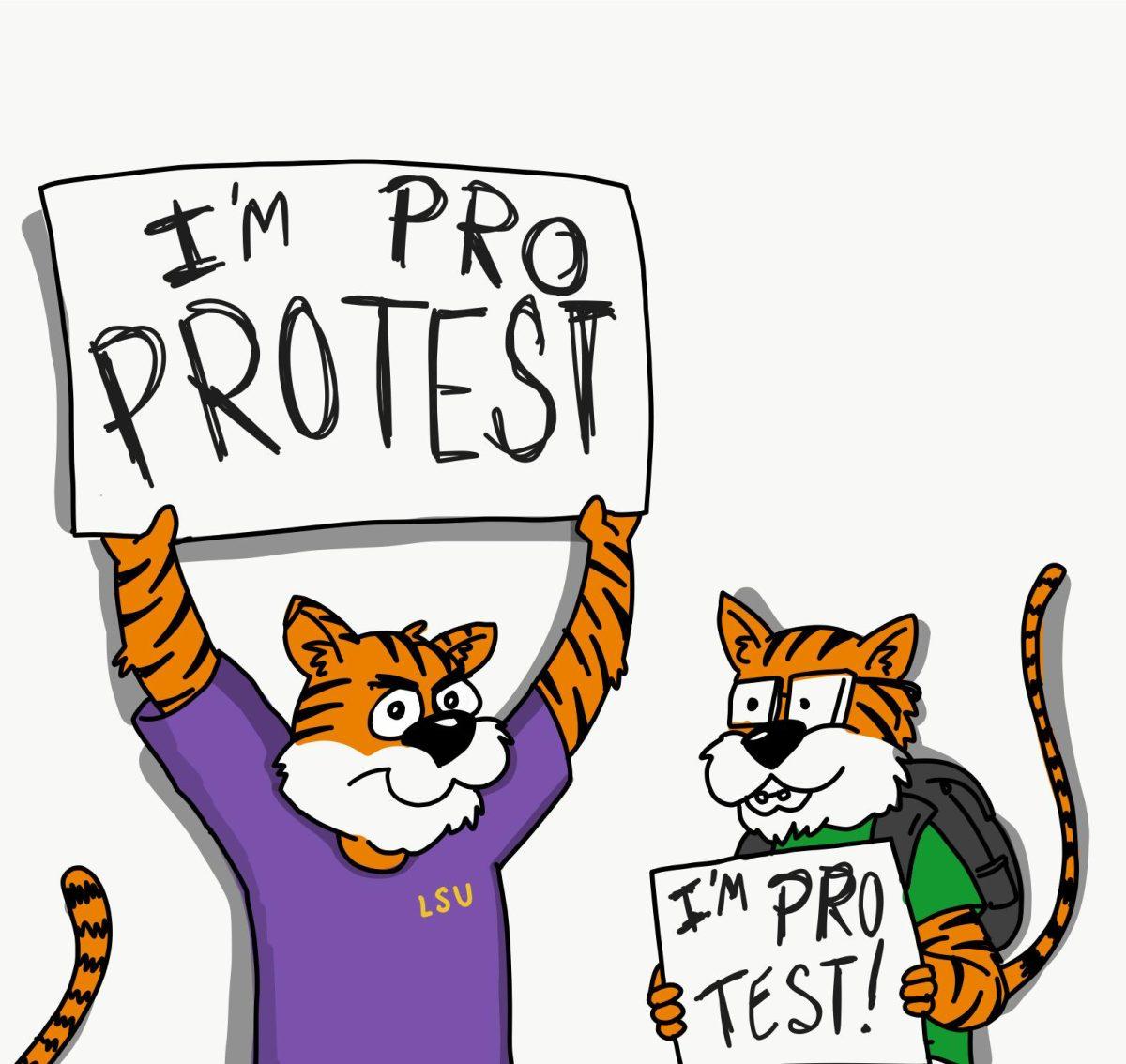 Protest cartoon