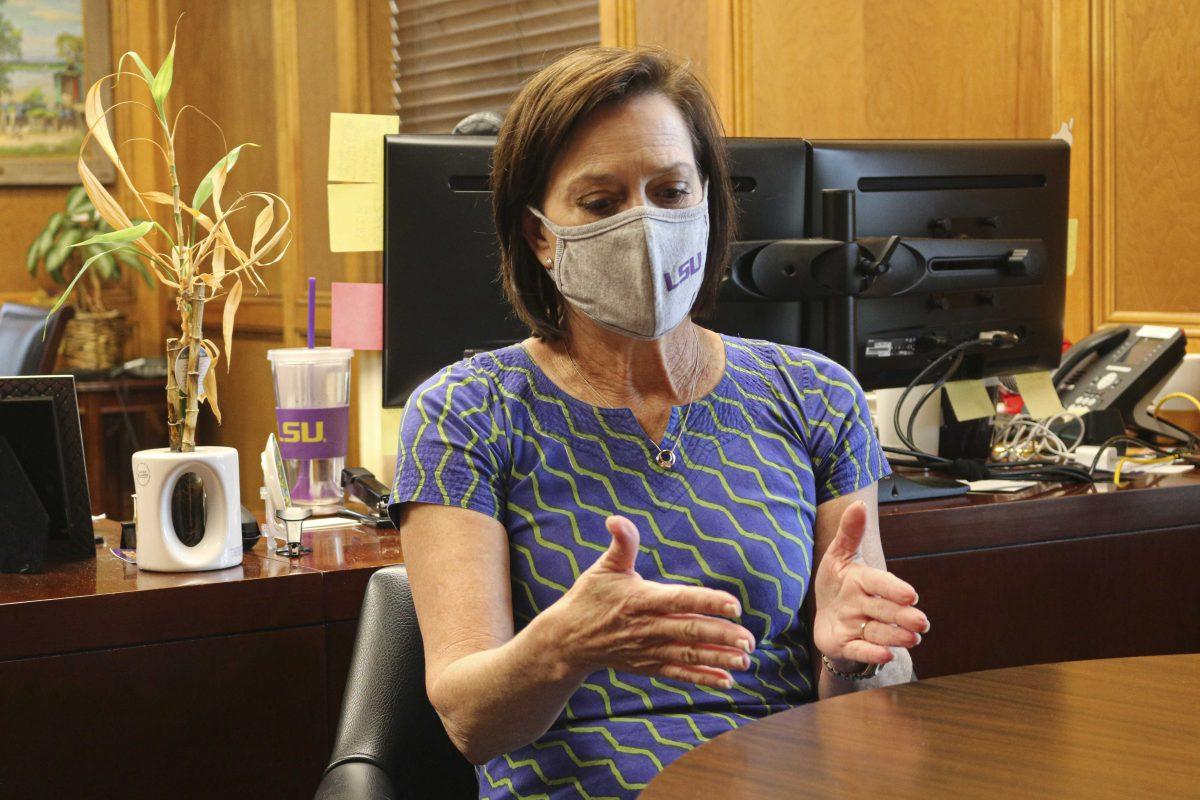 LSU's Provost, Dr. Stacia Haynie, speaks during an interview on Friday, Sep. 18, 2020 in her office at Thomas Boyd Hall.