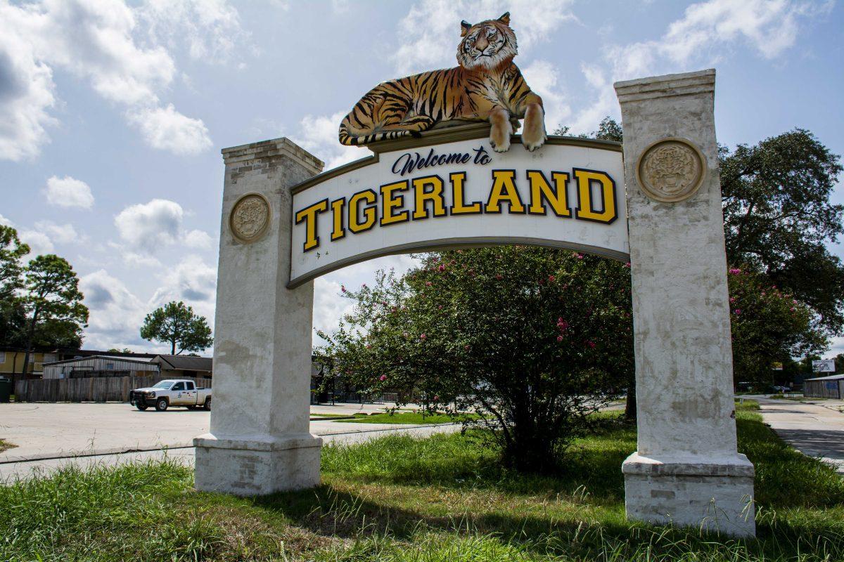 The Tigerland sign on Friday, Sept. 25, 2020 on Bob Pettit Boulevard.