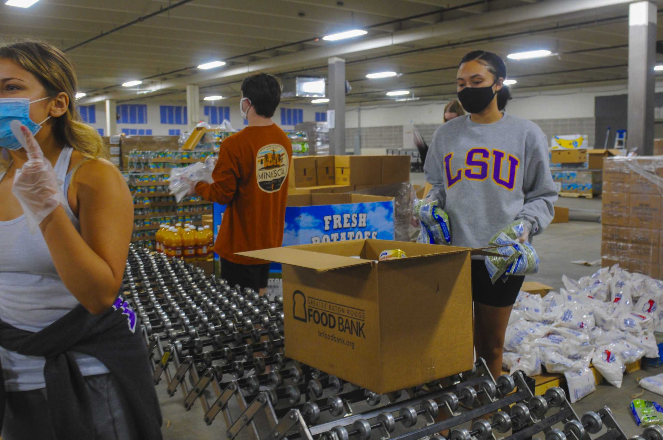 PHOTOS: LSU students volunteer at Greater BR food bank