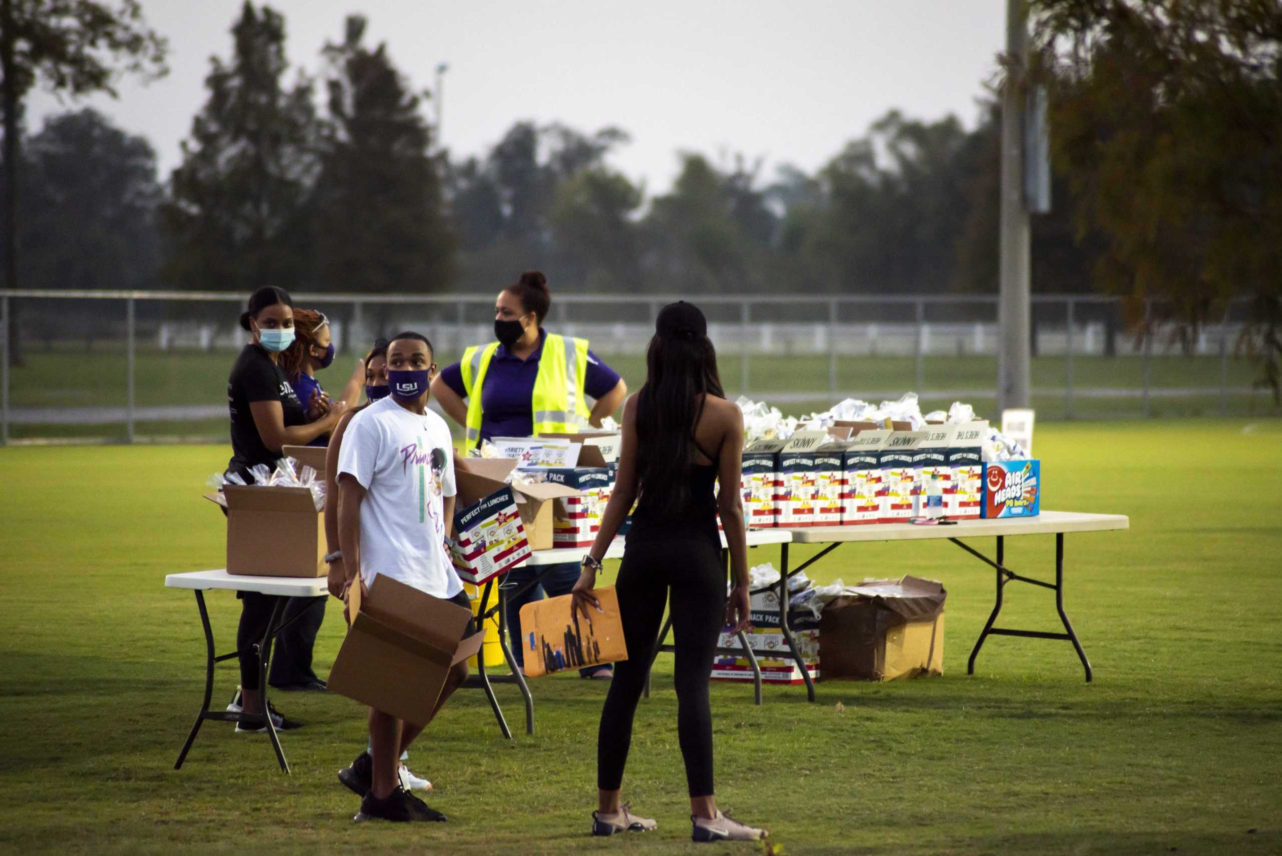 LSU student-led organizations hold drive-in movie series at the UREC