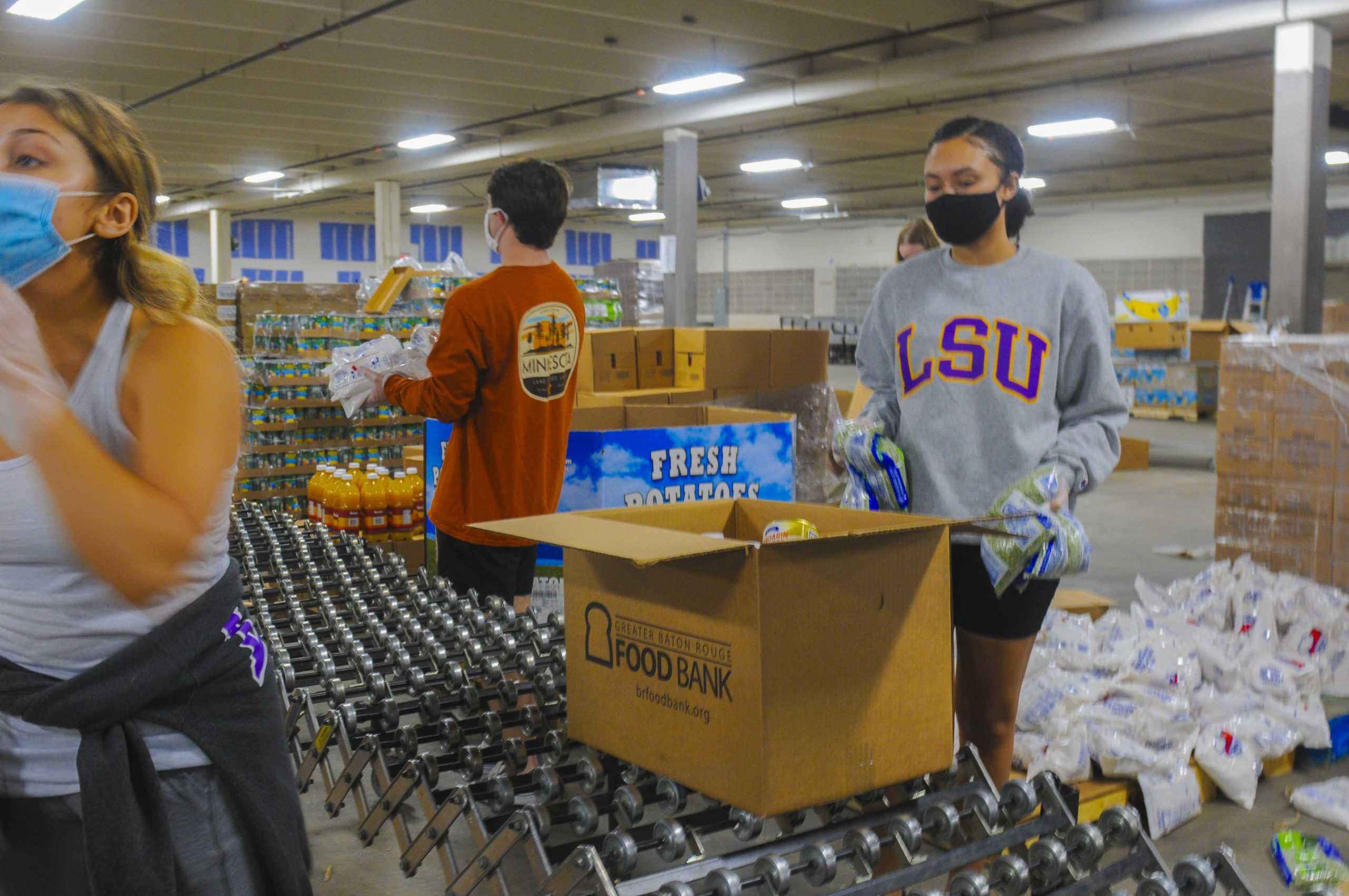 PHOTOS: LSU students volunteer at Greater BR food bank